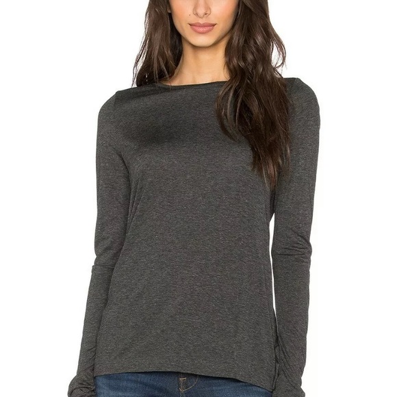 Michael Stars Back Drape Long Sleeve Tee Small - Picture 2 of 8